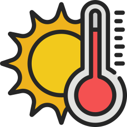 heiße temperatur icon