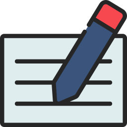 Hand writing icon