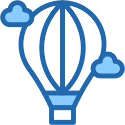 Hot air balloon icon