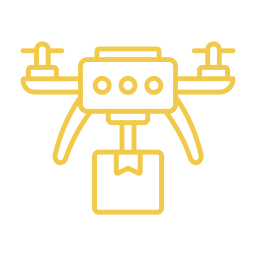 Drone delivery icon