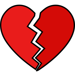 Broken heart icon