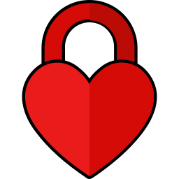 Heart lock icon