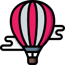 Hot air balloon icon