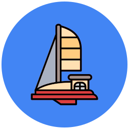 Sailing boat icon