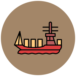 Cargo boat icon