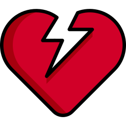 Broken heart icon