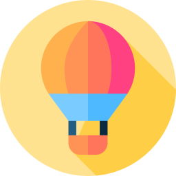 Hot air balloon icon