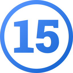 Number 15 icon