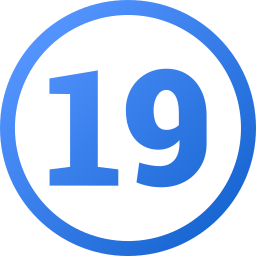 Number 19 icon