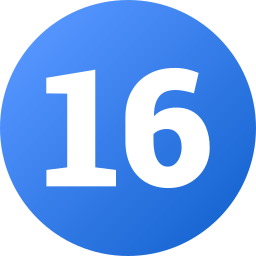 Number 16 icon