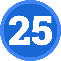 número 25 Ícone