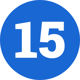 Number 15 icon