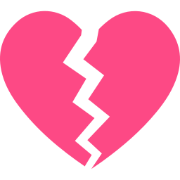 Broken heart icon