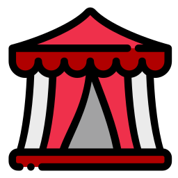 Circus tent icon