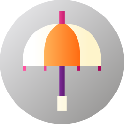 Sun umbrella icon