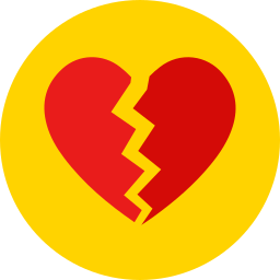 Broken heart icon