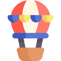 Hot air balloon icon