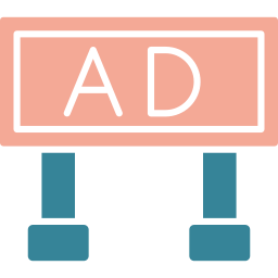 Advertising stand icon