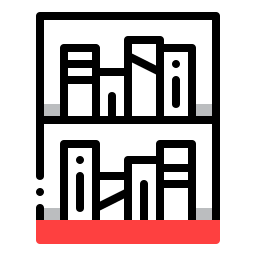 Étagère à livres Icône