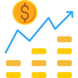 grafico di crescita icona