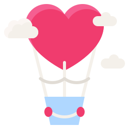 Hot air balloon icon