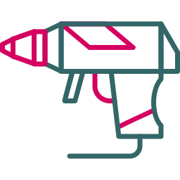 pistola per colla a caldo icona