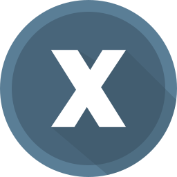 Letter x icon