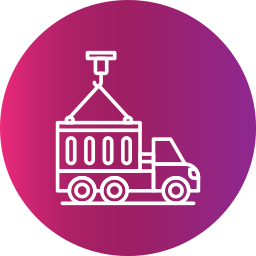 Container truck icon