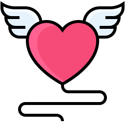 Heart wings icon