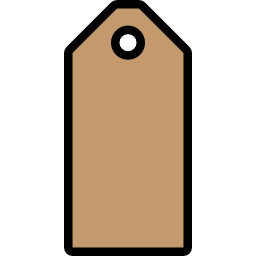 cartellino del prezzo icona