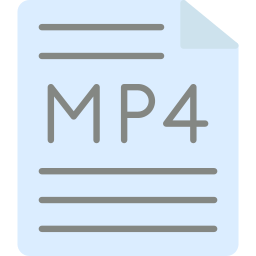 Mp4 file format icon