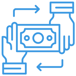 troca de dinheiro Ícone