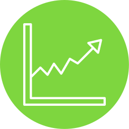 graphique linéaire Icône