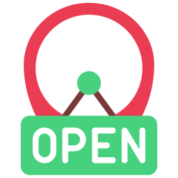 Open sign icon