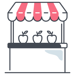 Fruit stand icon