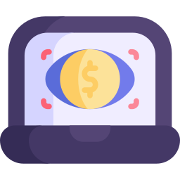 Pay per visualization icon