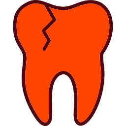złamany ząb ikona