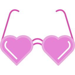 lunettes coeur Icône