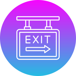 Emergency exit icon