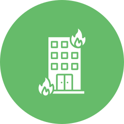 Building on fire icon