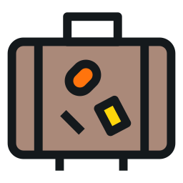 Travel luggage icon