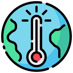 il riscaldamento globale icona