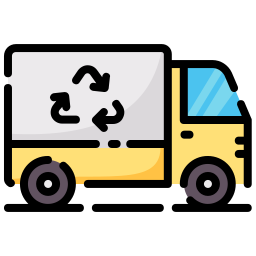 Recycling truck icon