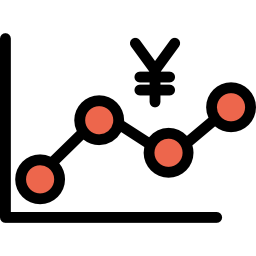 grafico a linee icona