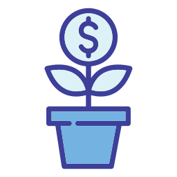 Money growth icon