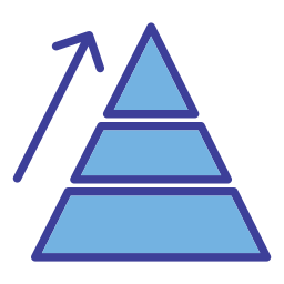 grafico a piramide icona