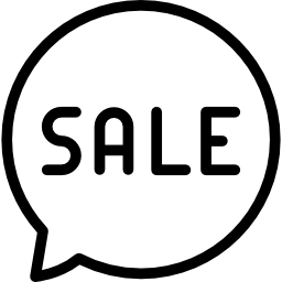 Speech Bubble Sale icon