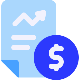 rapport financier Icône