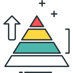 graphique pyramidal Icône