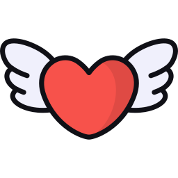 Heart wings icon